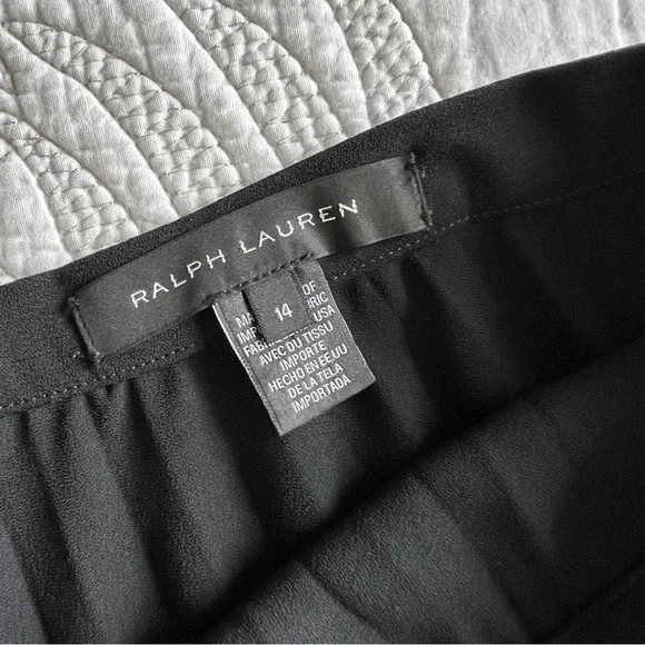 Ralph Lauren Black Label - Pleated Wide Leg Trousers - Black - Picture 6 of 13
